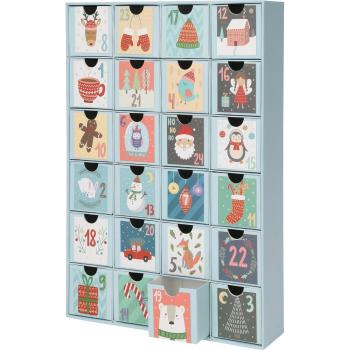 Calendar de advent din hârtie Winter moments,25,7 x 6,4 x 38,3 cm
