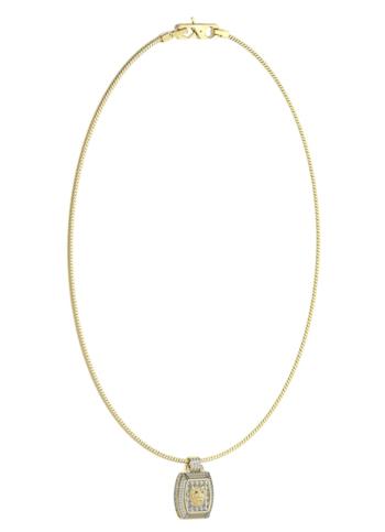 Guess Colier modern placat cu aur Lion King JUMN05001JWYGT/U