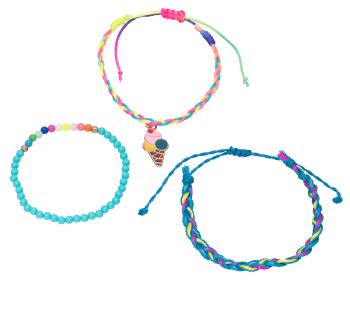 Troli Set colorat de bratari pentru fete Inghetata (3 buc)