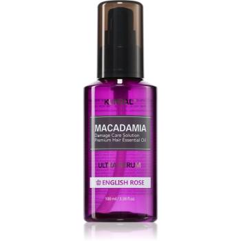 KUNDAL Macadamia Ultra Serum English Rose ser ulei regenerator pentru par deteriorat 100 ml