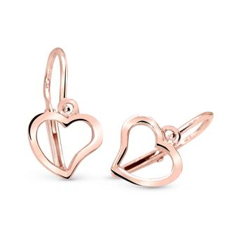 Cutie Jewellery Cercei in formă de inimă din aur roz C2760-10-X-4