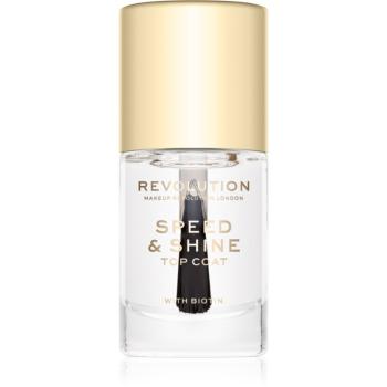 Makeup Revolution Speed & Shine lac de unghii cu uscare rapida translucid 10 ml