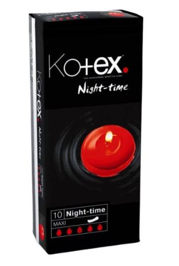 KOTEX Night - Time hygienické vložky 10 ks