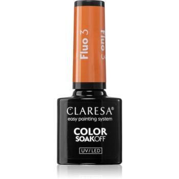 Claresa SoakOff UV/LED Color Fluo lac de unghii sub forma de gel culoare 3 5 g