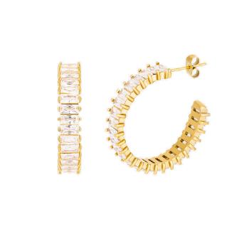 Preciosa Cercuri placate cu aur cu zirconiu cubic Luxe Glamour 7471Y00