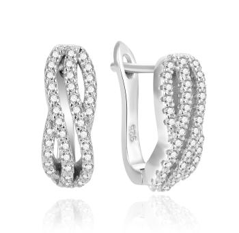 Agato Cercei eleganți din argint cu zircon AGT-E075FW