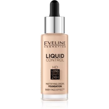 Eveline Cosmetics Liquid Control fond de ten lichid  pipeta culoare 040 Warm Beige 32 ml