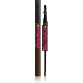 NYX Professional Makeup Zero To Brow Gel gel pentru sprancene cu aplicator culoare 07 Espresso 2 ml