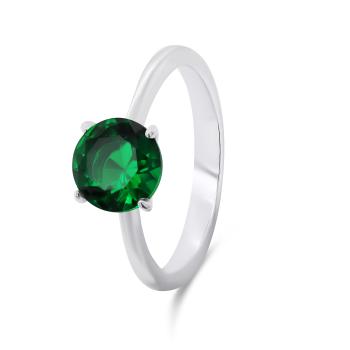 Brilio Silver Inel atemporal din argint cu zircon verde RI057WG 58 mm