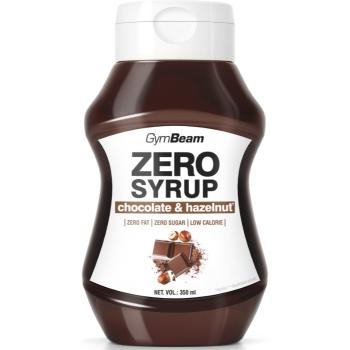 GymBeam Zero Syrup sirop pentru topping fără calorii aroma Chocolate & Hazelnut 350 ml