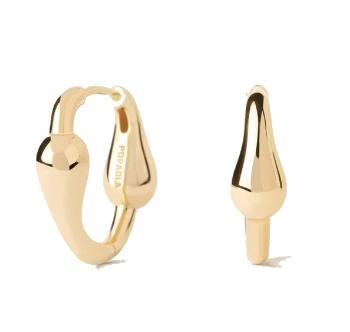 PDPAOLA Cercei eleganți placați cu aur Cycle Hoops Essentials AR01-C83-U