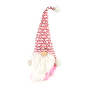 Decorațiune textilă de Crăciun Spiriduș Pinky, 35 cm, 