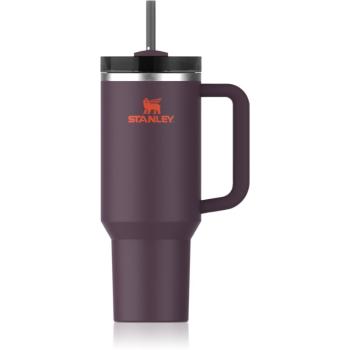 Stanley Quencher H2.O FlowState™ Tumbler pahar din oțel inoxidabil cu pai Plum 1180 ml