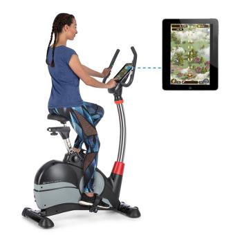 Capital Sports Arcadion Gaming Bike, monitor de ritm cardiac, bluetooth, montare pe ghidon, negru