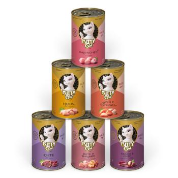 24x400g Kitty Cat Adult Pate nedves macskatáp Mix II (6 változattal)