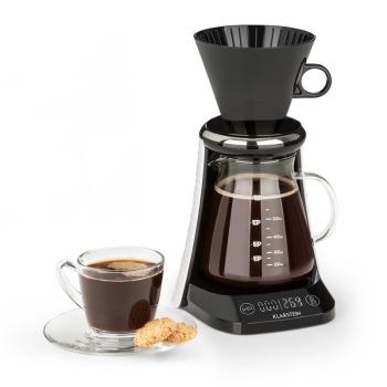 Klarstein Craft Coffee, aparat de cafea cu recipient de sticlă, atașament de filtru, 600 ml, negru/alb