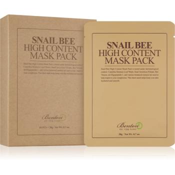 Benton Snail Bee masca de celule cu ingrijire completa cu extract de melc 10 × 20 g