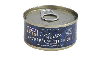 FISH4CATS Konzerva pre mačky Finest makrela s krevetami 70 g