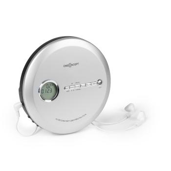 OneConcept CDC 100MP3, discman, cd player portabil, antișoc, esp, microusb, argintiu