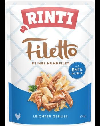 RINTI Filetto in Jelly Chicken&amp;Duck plic hrana in aspic pentru caini 100 g pui si rata