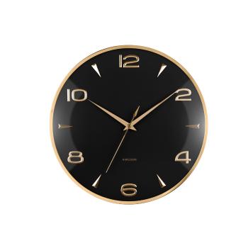 Karlsson 6017BK design ceas de perete negru,diametru 40 cm