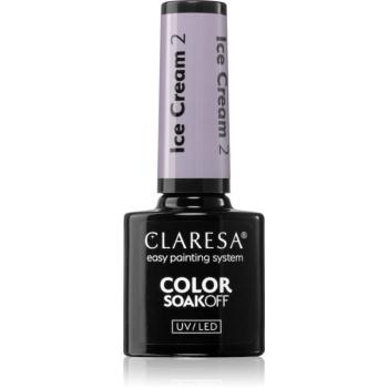 Claresa SoakOff UV/LED Color Ice Cream lac de unghii sub forma de gel culoare 2 5 g