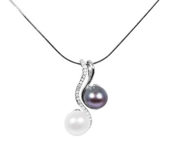 JwL Luxury Pearls Colier de perle 3 în 1 JL0540 (lanț, pandantiv, pandantiv)