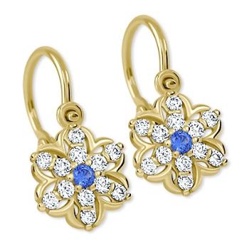 Soliter Cercei din aur pentru copii cu cristale Floare 239 001 00904