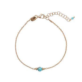 Alisia Brățară delicată placată cu aur cu turcoaz AL3869-Oro-Turchese