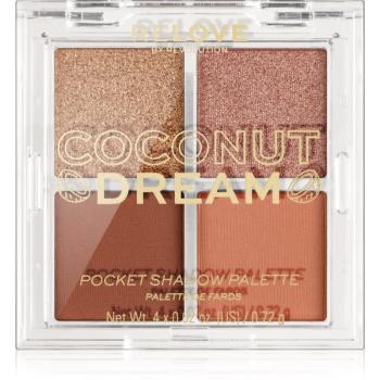 Revolution Relove Pocket Palette paletă cu farduri de ochi culoare Coconut Dream 4x0.72 g