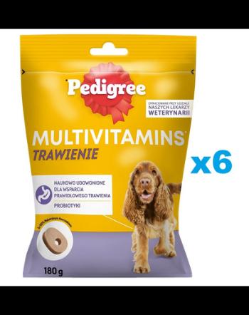 PEDIGREE Multivitamins Recompense caine, pentru digestie, cu pui 6x180 g