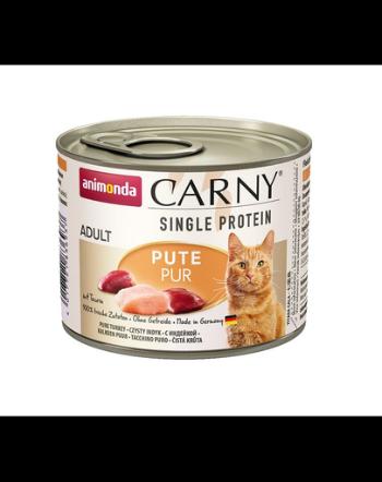 ANIMONDA Carny Single Protein Hrana umeda monoproteica pentru pisici adulte, cu curcan 200 g