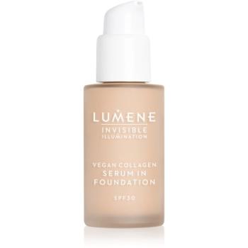 Lumene Invisible Illumination Vegan Collagen Serum in Foundation make-up cu textura usoara cu efect de nutritiv SPF 30 1.5 30 ml