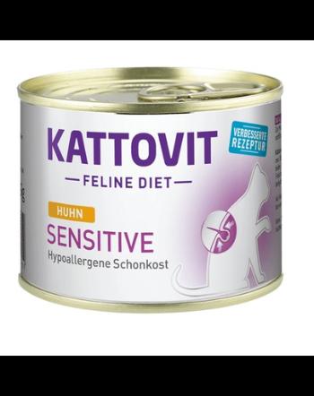 KATTOVIT Feline Diet Sensitive Chicken hrana pisici cu alergii alimentare, cu pui 185 g