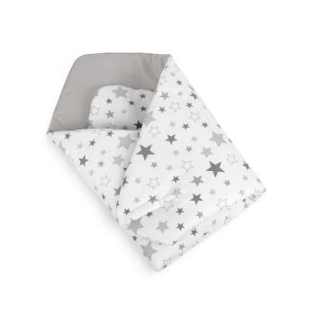 Pătură de înfășat copii Bellatex Stele gri , 75 x 75 cm