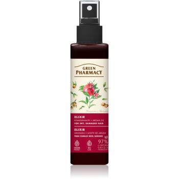 Green Pharmacy Argan Oil & Pomegranate Elixir elixir leave-in pentru parul deteriorat si fragil 150 ml