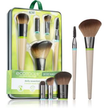 EcoTools Interchangeables™ Daily Essentials set de pensule cu husă 5 buc