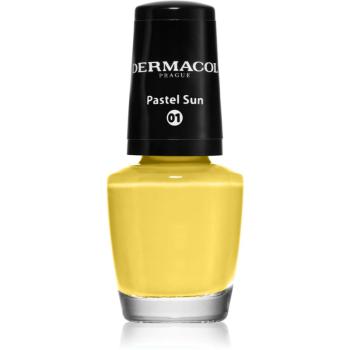 Dermacol Mini lac de unghii culoare 01 Pastel Sun 5 ml