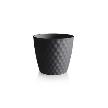 Ghiveci reciclat mat Ruby 36 cm,  antracit, antracit, 36 cm
