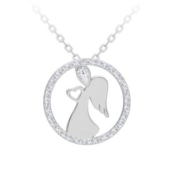 Preciosa Colier delicat din argint Angelic Love 5295 00