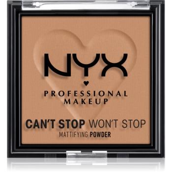 NYX Professional Makeup Can't Stop Won't Stop Mattifying Powder pudra matuire culoare 07 Caramel 6 g