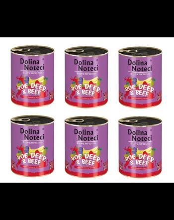 DOLINA NOTECI Premium SuperFood hrana umeda caini adulti, caprioara si carne de vita 800 g x 6 buc.