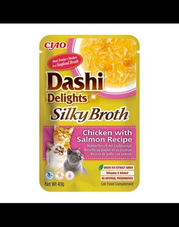 INABA Cat Dashi Delights Silky Broth pui si somon 40g supa pisici