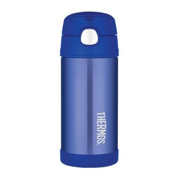 Thermos FUNtainer Termos pentru copii cu pai - albastru 355 ml