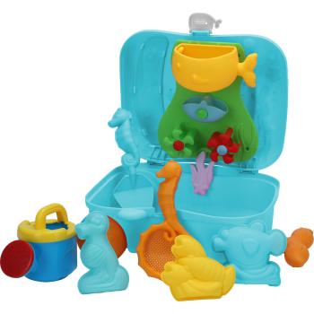 Set de jucării de nisip în cutie, 7 buc, albastru