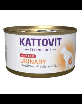 KATTOVIT Feline Diet Urinary Veal hrana umeda dietetica pentru pisici cu afectiuni urinare, cu vitel 85 g