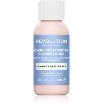 Revolution Skincare Blemish Calamine & Salicylic Acid tratament topic pentru acnee pentru noapte 30 ml