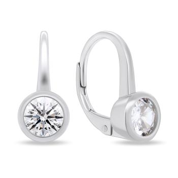 Brilio Silver Cercei fini din argint cu zirconi EA129W