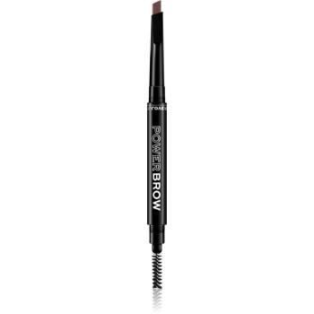 Revolution Relove Power Brow creion pentru sprancene cu pensula culoare Dark Brown 0,3 g