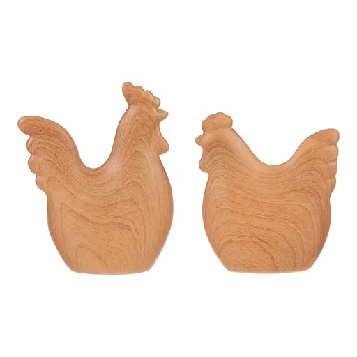 Decorațiuni de Paște Găină și cocoș, 12 x 3 x 14cm, set de 2 bucăți, poliresină
